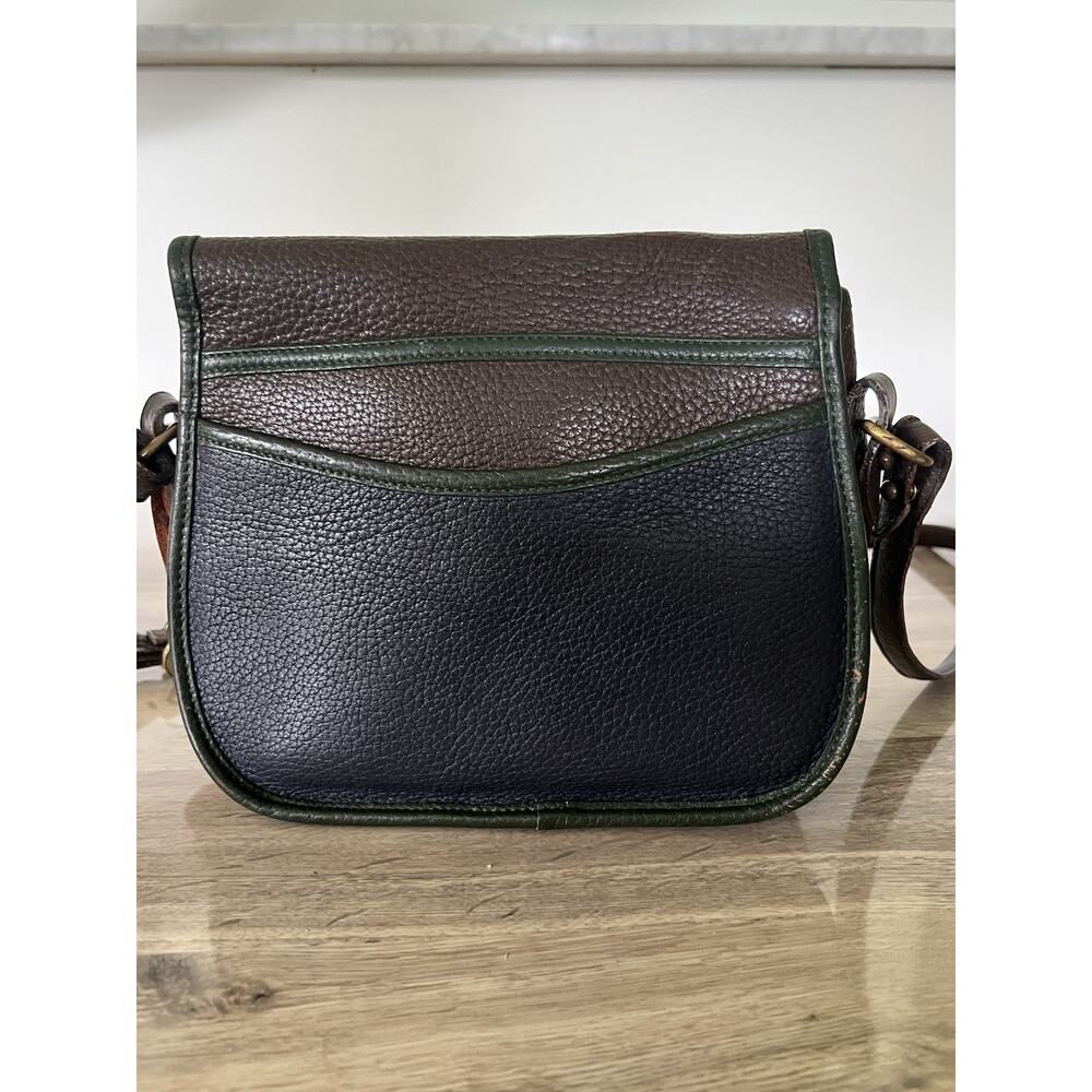 Vintage Dooney & Bourke Teton Collection All-Weather Leather saddle bag Brown - Picture 4 of 11